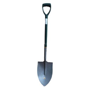 Round Point Shovel with Plastic Handle